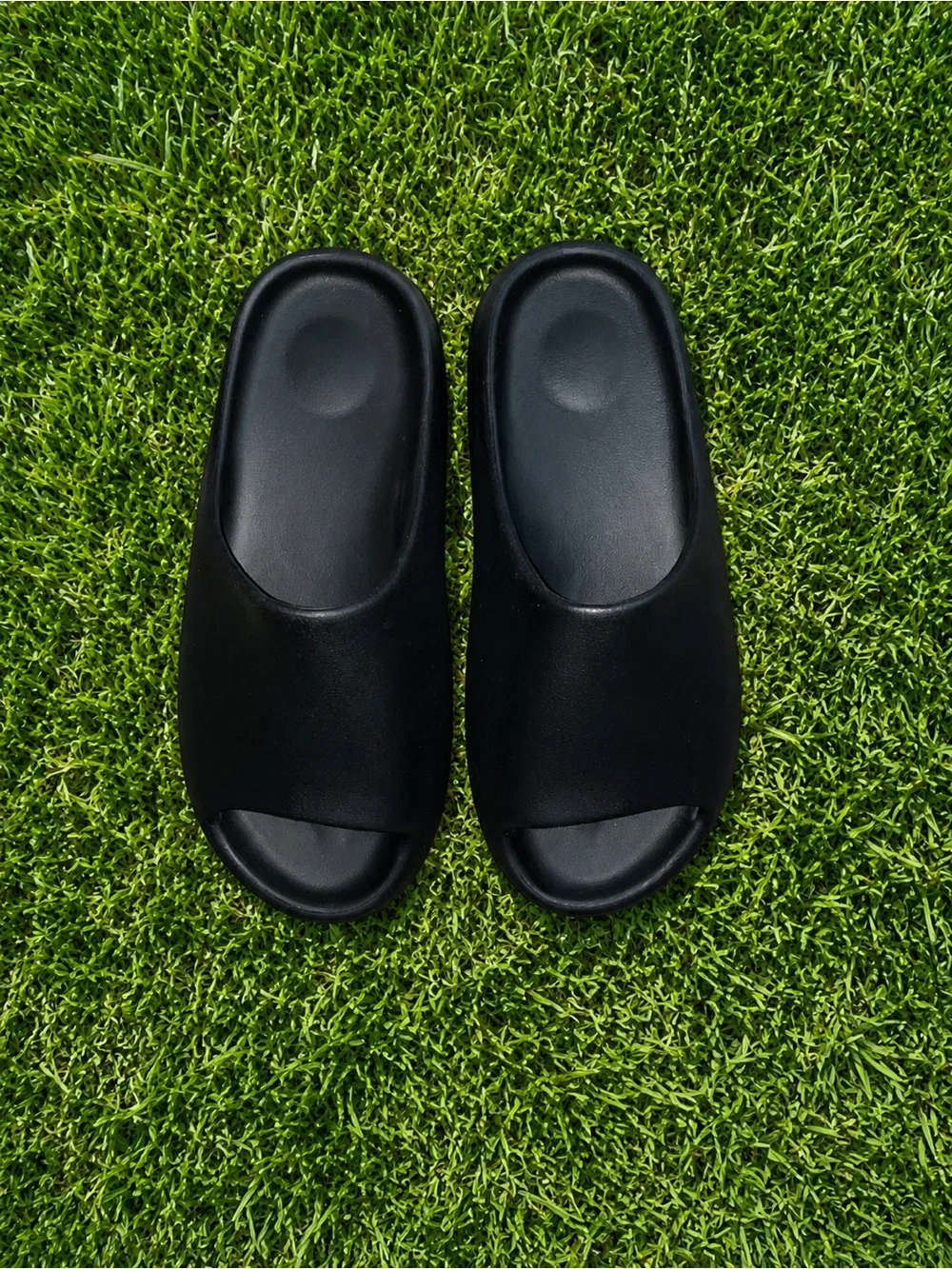 Black Yeezy slides